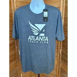 Mizuno Atlanta Track Club Sport Men's Gray Running T-shirt Size XXL 2XL - NWT